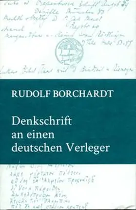 Borchardt / Eschenbach |  Denkschrift an einen deutschen Verleger | Buch |  Sack Fachmedien