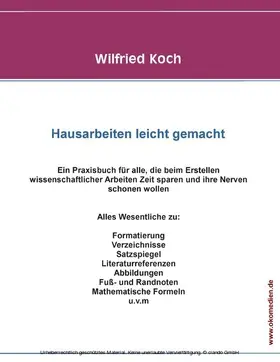 Koch |  Hausarbeiten leicht gemacht | eBook | Sack Fachmedien