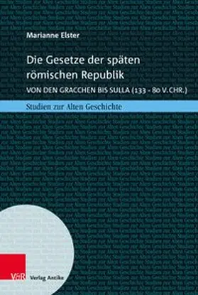 Elster |  Die Gesetze der späten römischen Republik | Buch |  Sack Fachmedien
