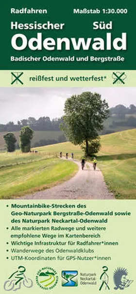 Messer / MeKi Landkarten GmbH / Geo-Naturpark Bergstraße-Odenwald |  Radfahren, Hessischer Odenwald Süd / Badischer Odenwald und Bergstraße 1:30000 | Sonstiges |  Sack Fachmedien