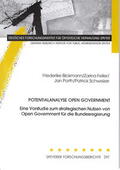 Bickmann / Feller / Porth |  Potentiananalyse Open Government | Buch |  Sack Fachmedien