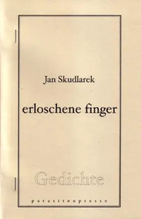 Skudlarek |  erloschene finger | Buch |  Sack Fachmedien