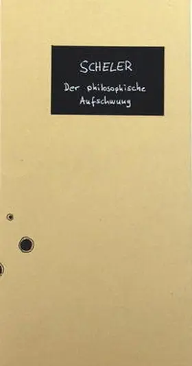 Scheler |  Der philosophische Aufschwung | Buch |  Sack Fachmedien
