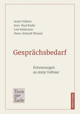 Vollmer / Barbe / Hohmann |  Gesprächsbedarf | Buch |  Sack Fachmedien