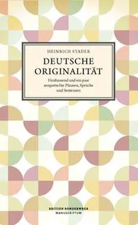 Stader |  Deutsche Originalität | Buch |  Sack Fachmedien