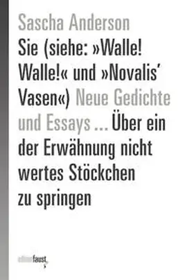 Anderson |  Sie (siehe: »Walle! Walle!« und »Novalis’ Vasen«) Neue Gedichte und Essays … Über ein der Erwähnung nicht wertes Stöckchen zu springen | Buch |  Sack Fachmedien