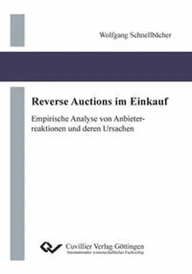 Schnellbächer |  Reverse Auctions im Einkauf | Buch |  Sack Fachmedien