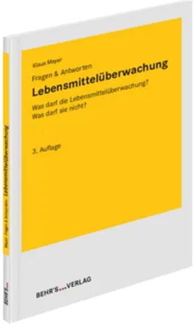 Meyer |  Lebensmittelüberwachung | Buch |  Sack Fachmedien