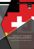 Geisler |  Probleme der Aussagekraft öffentlicher Rechnungsabschlüsse: Vergleich Österreich, Deutschland, Schweiz | Buch |  Sack Fachmedien
