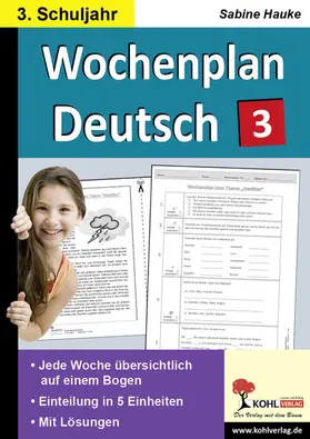Hauke | Wochenplan Deutsch / Klasse 3 | E-Book | www.sack.de