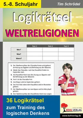 Schrödel |  Logikrätsel Weltreligionen | Buch |  Sack Fachmedien