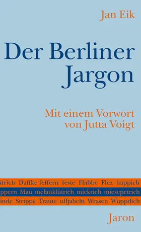 Eik |  Der Berliner Jargon | eBook | Sack Fachmedien