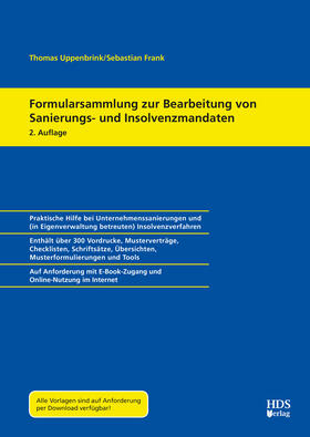 Uppenbrink / Frank | Formularsammlung zur Bearbeitung von Sanierungs- und  Insolvenzmandaten | Buch | 978-3-95554-190-3 | sack.de