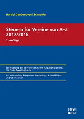 Dauber / Schneider | Steuern für Vereine von A-Z 2017/2018 | Buch | 978-3-95554-298-6 | www.sack.de
