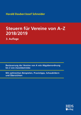 Dauber / Schneider | Steuern für Vereine von A-Z 2018/2019 | Buch | 978-3-95554-409-6 | sack.de
