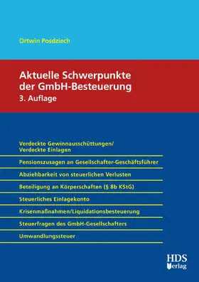 Posdziech |  Aktuelle Schwerpunkte der GmbH-Besteuerung | Buch |  Sack Fachmedien