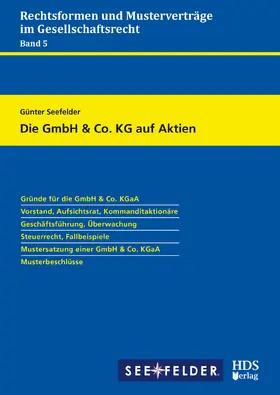 Seefelder |  Die GmbH & Co. KG auf Aktien | eBook | Sack Fachmedien