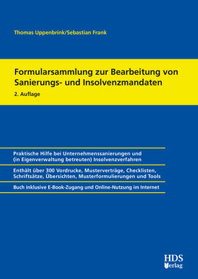Uppenbrink | Formularsammlung zur Bearbeitung von Sanierungs- und  Insolvenzmandaten | E-Book | sack.de
