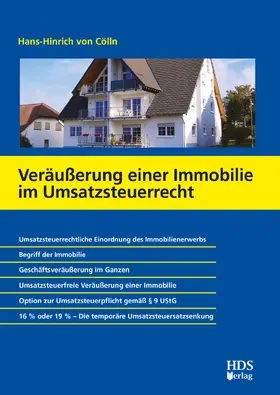 von Cölln |  Veräußerung einer Immobilie im Umsatzsteuerrecht | Buch |  Sack Fachmedien