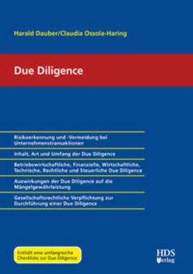 Dauber / Ossola-Haring |  Due Diligence | Buch |  Sack Fachmedien