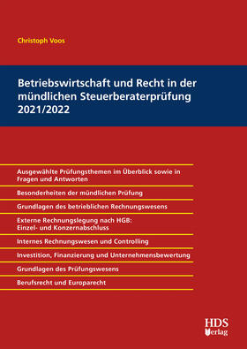 Voos | Betriebswirtschaft und Recht in der mündlichen Steuerberaterprüfung 2021/2022 | Buch | 978-3-95554-764-6 | sack.de