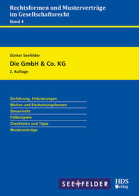 Seefelder |  Die GmbH & Co. KG | Buch |  Sack Fachmedien