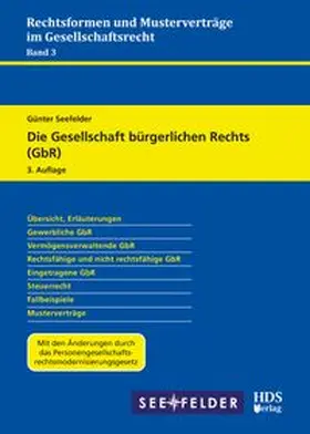 Seefelder | Die Gesellschaft bürgerlichen Rechts (GbR) | E-Book | www.sack.de
