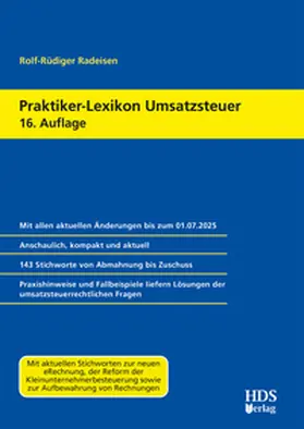 Radeisen |  Praktiker-Lexikon Umsatzsteuer | Buch |  Sack Fachmedien