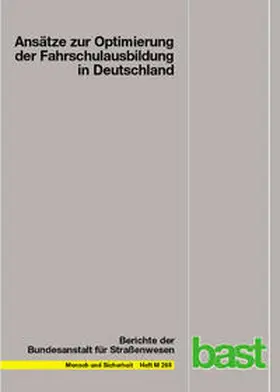 Bredow / Sturzbecher |  Ansätze zur Optimierung der Fahrschulausbildung in Deutschland | Buch |  Sack Fachmedien