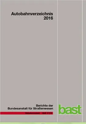  Autobahnverzeichnis 2016 | Buch |  Sack Fachmedien