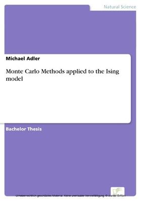 Adler | Monte Carlo Methods applied to the Ising model | E-Book | sack.de