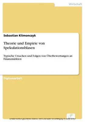 Klimonczyk |  Theorie und Empirie von Spekulationsblasen | eBook | Sack Fachmedien
