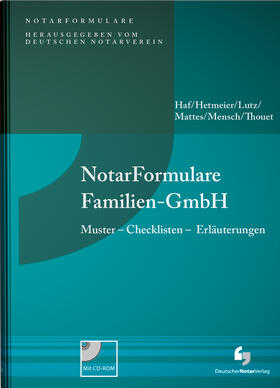 Haf / Hetmeier / Lutz | NotarFormulare Familien-GmbH | Buch | 978-3-95646-020-3 | sack.de