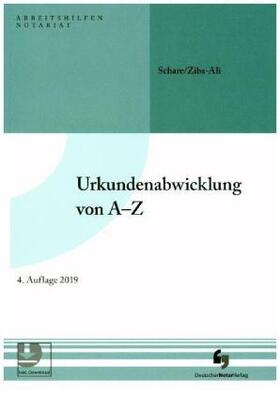 Schare / Ziba-Ali | Urkundenabwicklung von A-Z | Buch | 978-3-95646-148-4 | sack.de