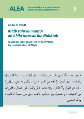 Herdt / Ibn-Nuba¯ta |  Kitab zahr al-man ur and Min tarassul Ibn Nubatah | Buch |  Sack Fachmedien