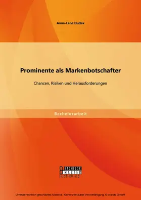Dudek | Prominente als Markenbotschafter: Chancen, Risiken und Herausforderungen | E-Book | www.sack.de