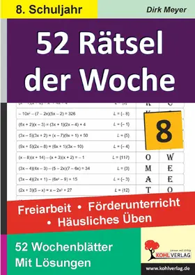 Meyer |  52 Rätsel der Woche / Klasse 8 | eBook | Sack Fachmedien