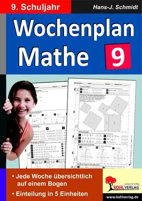 Schmidt | Wochenplan Mathe / Klasse 9 | E-Book | www.sack.de