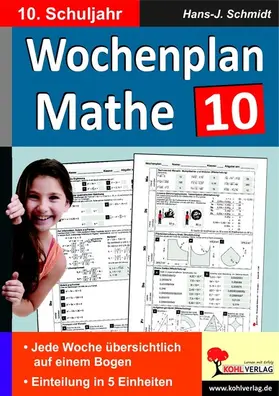 Schmidt | Wochenplan Mathe / Klasse 10 | E-Book | www.sack.de