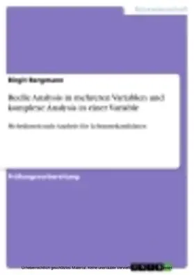 Bergmann |  Reelle Analysis in mehreren Variablen und komplexe Analysis in einer Variable | eBook | Sack Fachmedien