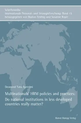 Ayentimi |  Multinationals’ HRM policies and practices | Buch |  Sack Fachmedien