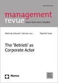 Matiaske / Alewell / Leßmann |  The 'Betrieb' as Corporate Actor | eBook | Sack Fachmedien