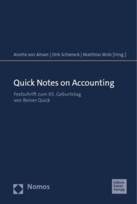 von Ahsen / Schiereck / Wolz | Quick Notes on Accounting | E-Book | sack.de