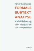 Klimczak |  Formale Subtextanalyse | Buch |  Sack Fachmedien