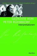 Friedrich / Zymner |  Gedichte von Peter Rühmkorf | Buch |  Sack Fachmedien