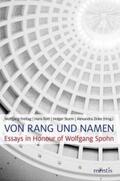 Freitag / Rott / Sturm |  Von Rang und Namen | Buch |  Sack Fachmedien