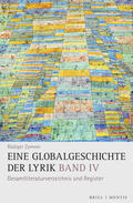 Zymner |  Eine Globalgeschichte der Lyrik/Bd. IV | Buch |  Sack Fachmedien