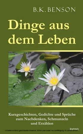 Benson |  Dinge aus dem Leben | eBook | Sack Fachmedien