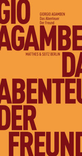 Agamben | Das Abenteuer. Der Freund | Buch | 978-3-95757-340-7 | sack.de