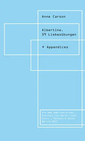 Carson |  Albertine. 59 Liebesübungen | Buch |  Sack Fachmedien